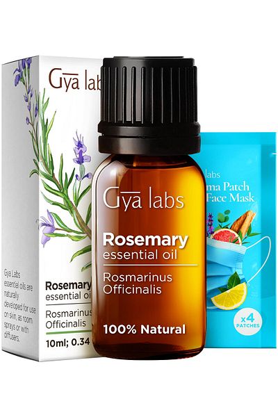 Gya Labs Rosemary Essential Oil - 0.34 Fl Oz - 100% Pure for Hair, Skin, Scalp & Aromatherapy