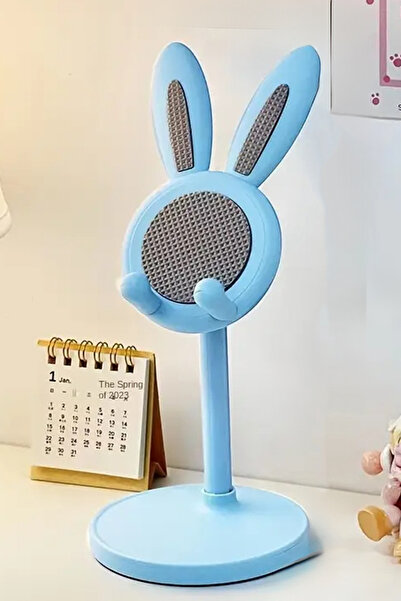 WANNA PROTECT Sevimli Tavşan Figürlü Ayarlanabilir  Yükseltilebilir Telefon T...