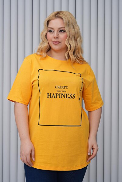 Siyezen Large Size Frame Patterned Tshirt