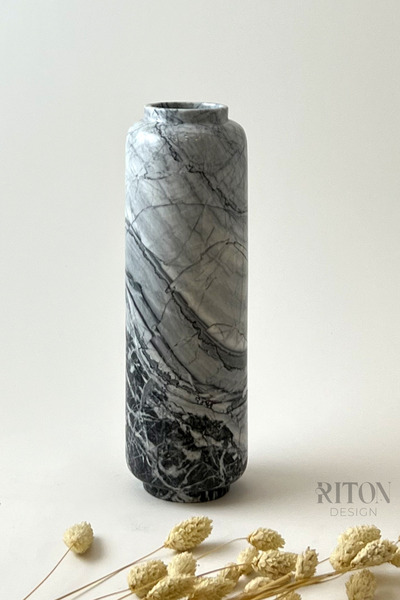 RİTON Linda El Yapımı Mermer Vazo | Doğal Mermerin Güzelliği ve Zarif