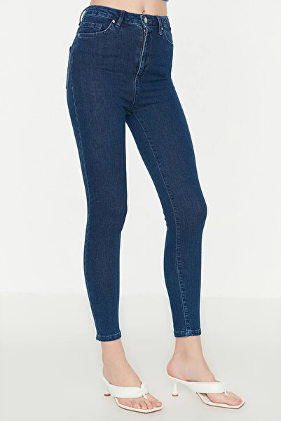 JILLY Γυναικείο τζιν παντελόνι Alena Navy Blue Extra Άνετο Skinny Skinny Skinny