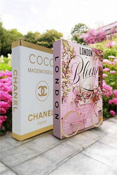 BayCazip Decorative Book Look Box Set of 2 Decorative Book Looking Box