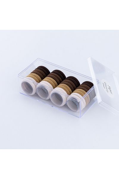 Bimotif 32 Brown Rubber Hair Clips