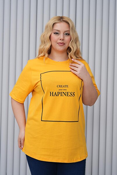 Siyezen Large Size Frame Patterned Tshirt