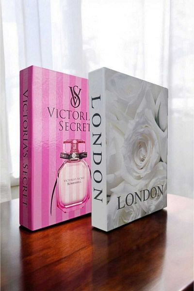 BayCazip Decorative Book Look Box Set of 2 Decorative Book Looking Box