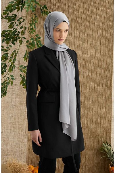 Fatma Atasoy Satin Silver Janjan Shawl