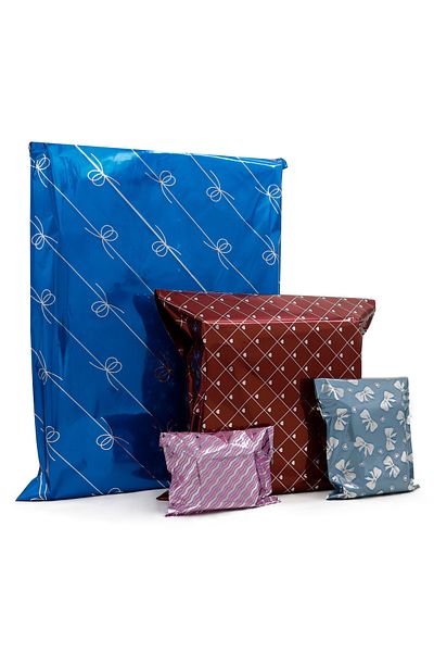 reprodesign 11 X 12 Cm Patterned 100 Pieces Adhesive Metallized Gift Bag Metallic Patterned Gift Packaging Package