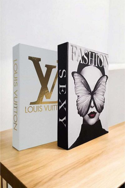 BayCazip Decorative Book Look Box Set of 2 Decorative Book Looking Box