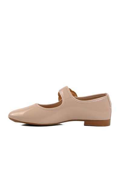 AYAKMOD Beige Patent Leather Stone Light Women's Evening Dress Shoes 354156   Z