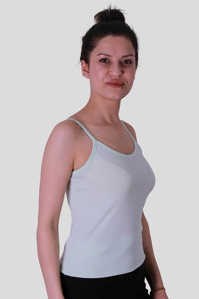 trender Strappy Mint Green Women's Sleeveless T-Shirt 584-04