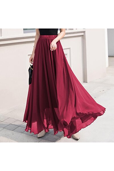 MERİT FASHION Kloş Şison Maxi Etek
