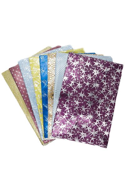 reprodesign 30 X 45 Cm Patterned 50 Pieces Adhesive Metalized Gift Bag Metallic Patterned Gift Packaging Package