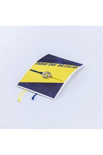 Bimotif Metal Moon Star Fan Bracelet, Yellow-Navy Blue