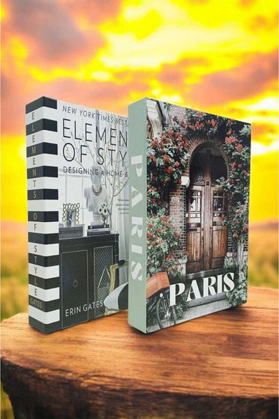 BayCazip Decorative Book Look Box Set of 2 Decorative Book Looking Box