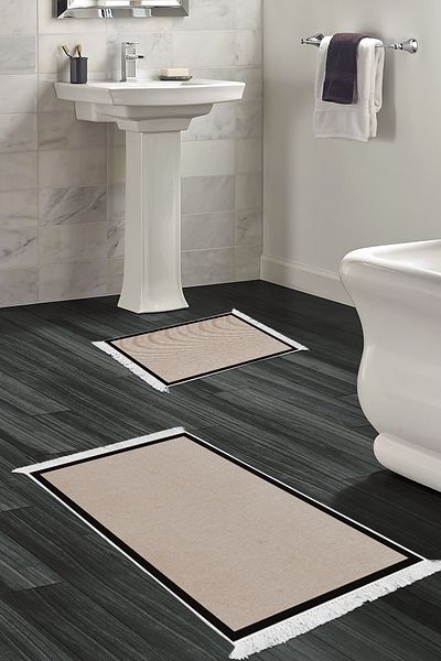 Alanur Home Αντιολισθητική βάση Djt Σετ Τουαλέτας Star Cotton Fringed Woven Pattern E5001