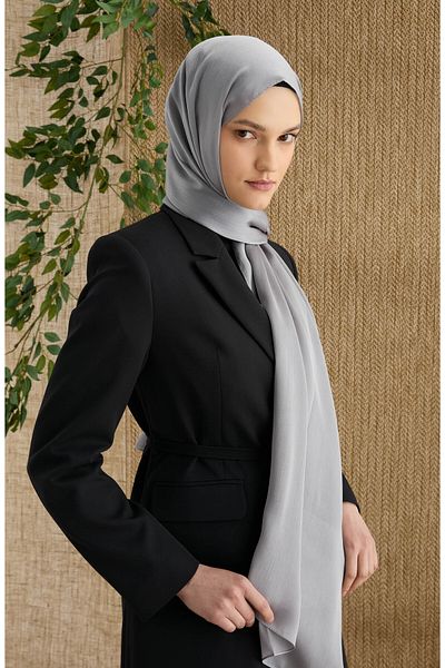 Fatma Atasoy Satin Silver Janjan Shawl