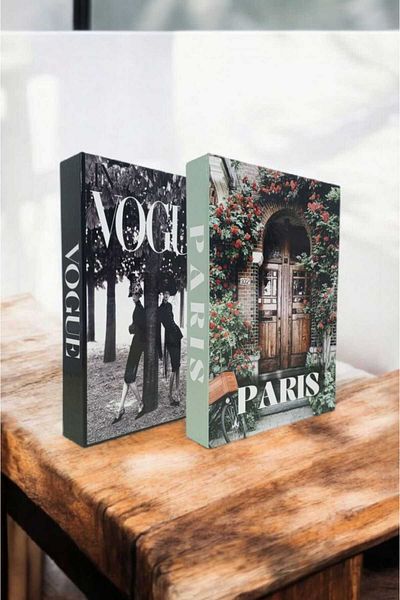 BayCazip Decorative Book Look Box Set of 2 Decorative Book Looking Box