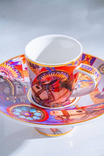 ACAR Whisper Porcelain Coffee Cup Set for 6 People - 90 ml
