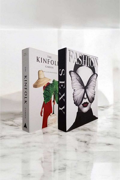 BayCazip Decorative Book Look Box Set of 2 Decorative Book Looking Box