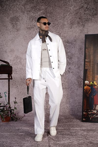 Butik Trend Biz Gabardine Fabric Regular Fit Snap Fastener Jacket and Pants Set