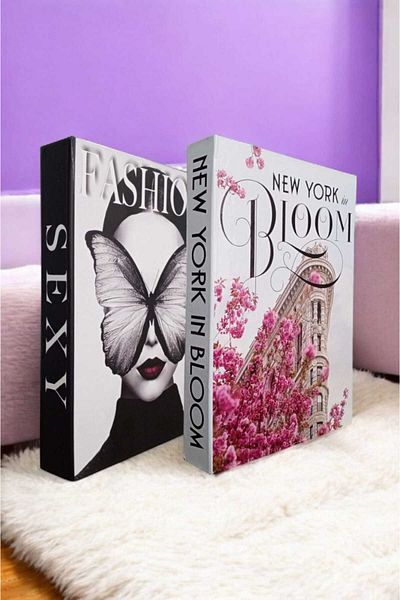 BayCazip Decorative Book Look Box Set of 2 Decorative Book Looking Box