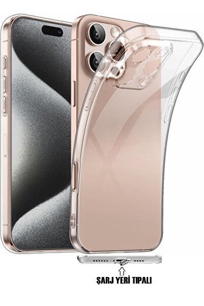 Evax (TIPALI ŞEFFAF) Iphone 16 Pro Max Kamera Koruyuculu Yumuşak Şeffaf Silik...