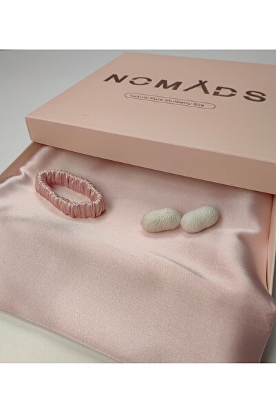 Nomads Felt Pink Silk Pillowcase 100% Mulberry Silk, 16 Momme, Sleep Comfort for Skin and Hair (1 Piece, 50X70 cm)