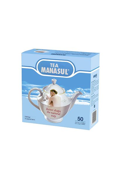 MANASUL [CLASSIC - Senna, Peppermint, Lemon Balm, Liquorice & Anise Herbal Tea, Calming, 50 Sachets]