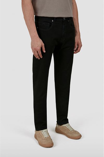 PAUL&SHARK Men's Regular Fit Normal Waist Straight Leg Denim Black Jeans 25414114 -J11