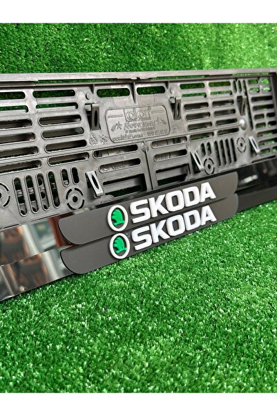 PP Pleksi Otomobil Plakalık Ahenk Model Skoda Logolu