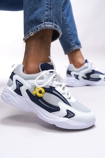 Riccon νικναίθ 0012725   Unisex Λευκό Navy Blue Sneaker