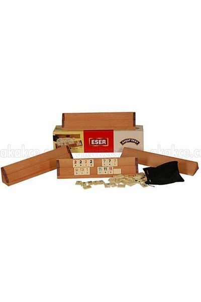 HIZIROĞLU Large Artifact Wooden Okey Set