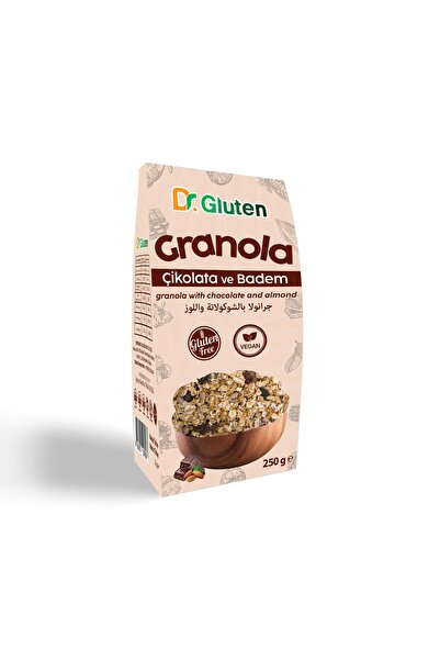 Dr.Gluten DR GLUTEN GLUTENSİZ GRANOLA ÇİKOLATA-BADEM 250 GR