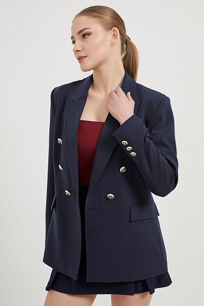 Arma Life Jachetă bleumarin pentru femei, cu buzunare premium, în stil birou