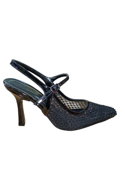 BİLENER Flora 3025 Women's Stone Mesh Evening Dress Shoes