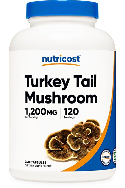 Nutricost كبسولات فطر ذيل الديك الرومي 1200 ملجم، 120 وجبة (240 كبسولة) - خال...