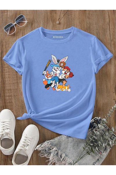 BENROMA 1 tricou este un cadou pentru achiziții de 6 și mai sus în coș - tricou pentru copii cu desene animate de baseball