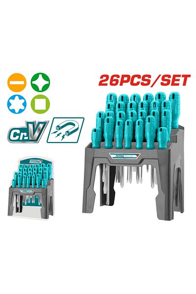 TOTAL 26Pcs Screwdriver Set