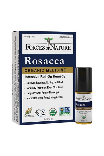 Forces of Nature Natural Rosacea Control (4ml) – Reduces Redness, Pimples, Dryness, Repairs Skin Tone
