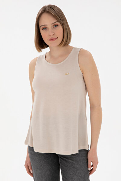 U.S. Polo Assn. Kadın Taş Kolsuz Bisiklet Yaka Tişört 50305819-VR049