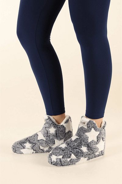 İKLİM LİFE Star Patterned Plush Women's Slippers