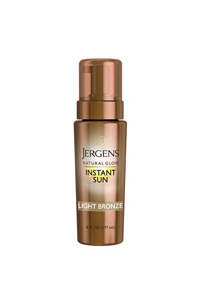 Jergens Natural Glow Instant Sun Body Mousse, Light Bronze Self Tanner, Sunle...