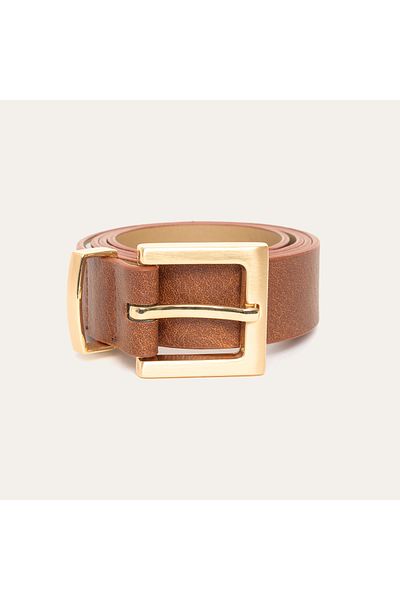Mudo Leather Look Bridged Belt