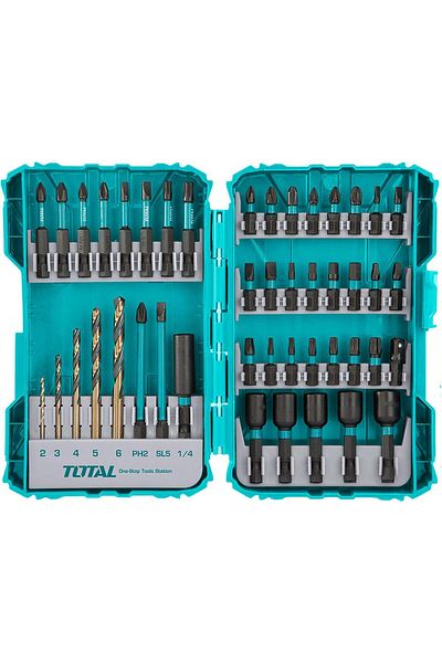 TOTAL TOTAL 45Pcs Impact Screwdriver Bit Set