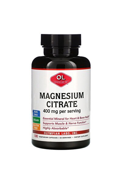 Olympian Labs Magnesium Citrate, 400 mg, 100 Vegetarian Capsules