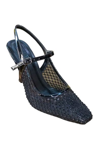 BİLENER Flora 3025 Women's Stone Mesh Evening Dress Shoes