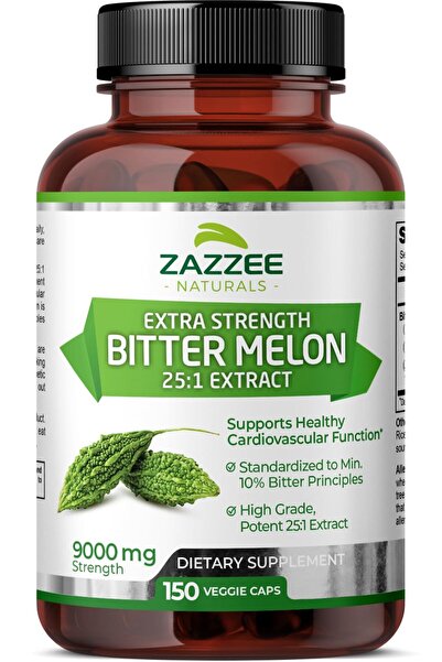 Zazzee Extra Strength Bitter Melon 25:1 Extract, 9000 mg, 10% Bitter, 150 Vegan Caps, Non-GMO