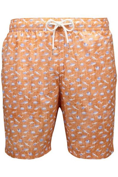 PAUL&SHARK Men's Regular Cut Waist Rope Tie Short Orange Swim Shorts 25415046 -N14
