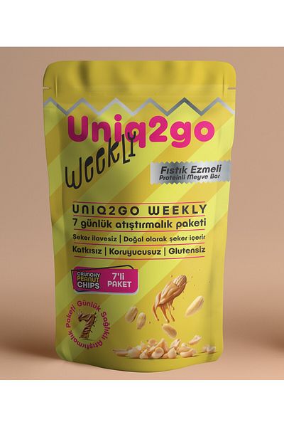 Uniq2Go Weekly Protein Fruit Bar with Peanut Butter - 7 Bars of 50 g