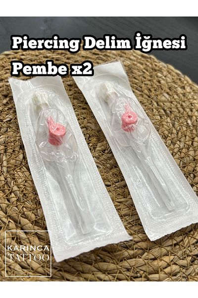Karınca Piercing Pink Anjiocut Cannula Nose Piercing Piercing Needle (Ant Tattoo)